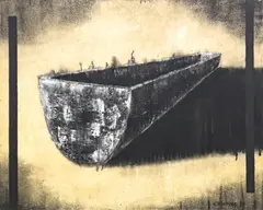 Untitled by Fernando Cánovas, 1999, acrylic and sand on canvas, sold Mar 2025