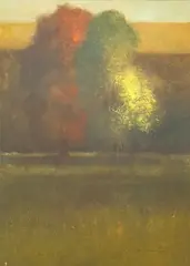 Fall Foliage by William Thomson, acrylic on paper, sold Mar 2025