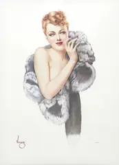 Fox by Alberto Vargas, lithograph, sold Mar 2025