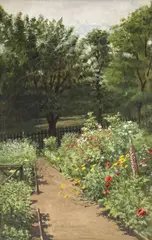 Untitled (Garden Path) by Frank Waller, 1912, oil on canvas, sold Apr 2025