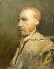 Head of Dutchman / Van Gogh Portrait by William Thomson, acrylic on board, sold Apr 2025
