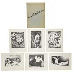 New Mexico Artists Series No. 1 (Partial Portfolio) by Kenneth Miller Adams, 1950, lithograph, sold Apr 2025