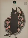 The Rose girl by Paul Iribe, Gouache, sold Oct 2021