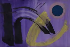 Composition by Gérard Ernest Schneider, Technique mixte et collage, sold Oct 2021