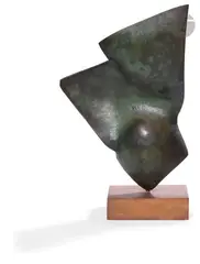 Composition by Sergio Storel, 1975, Épreuve en bronze à patine antique, sold Oct 2021