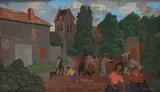 Scène de village by Grégoire Michonze, 1964, Gouache, sold Sep 2021