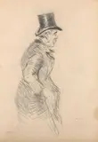 Portrait d'homme by Giovanni Boldini, Crayon noir, sold Mar 2015