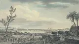 Vue du port d'Antibes by Nicolas Ozanne, Plume et encre noire, lavis gris, aquarelle, sold Mar 2015