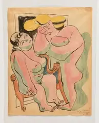 Deux femmes nues by Dit le Corbusier Charles-Édouard Jeanneret, 1933, Aquarelle et graphite sur papier pelure, sold Jun 2023
