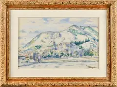 Le Rhône à Tournon by Henri Manguin, 1944, Aquarelle, sold Jun 2023
