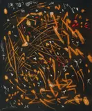Les astres by André Masson, 1956, Pastel et cire sur papier noir, sold Jul 2009