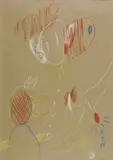Sans titre by Bernard Rancillac, 1963, Pastel sur papier, sold Jul 2009