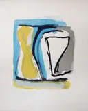 Composition abstraite by Bram van Velde, Lithographie en couleurs signée en bas à droite, sold Jul 2009