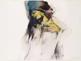 L'agonie by Luis Caballero, 1975, Aquarelle et mine de plomb sur papier, sold Jul 2009
