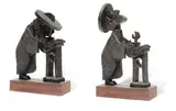 Rabbin en prière by Frank Meisler, Bronze sculpture Old Jaffa, Israel, sold Jun 2009
