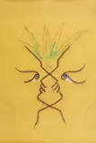 Le baiser by Jean Cocteau, Aquarelle, fusain et rehauts de gouache sur papier, sold Jun 2009