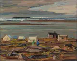 Coppermine - Shoreline in Front of Nursing Station by A. Y. Jackson, oil on board, sold Nov 2015
