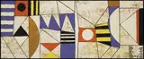 Painted Structure in Space by B. C. Binning, 1957, oil on burlap on board, sold May 2015