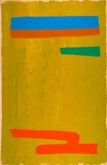 Red Loop Low by Jack Bush, acrylic polymer on canvas, sold May 2015