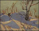 February Afternoon, Bon Echo by A. Y. Jackson, oil on board, sold May 2015