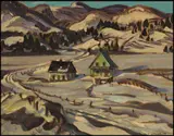 Les Éboulements, Quebec by A. Y. Jackson, 1936, oil on board, sold May 2015