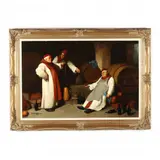 Genre Scene with a Drunken Friar by Carlo Ciappa, Oil on linen, sold May 2020