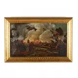 A Burning Village by C. Jampolsky, Oil on canvas, sold May 2020