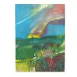 Night Signal by Carl Blair, Oil on paper with gesso, sold Apr 2020