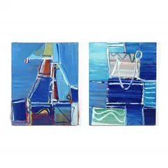 Two Large Abstract Paintings by Daniel Clesse, One oil on canvas, sold Apr 2020