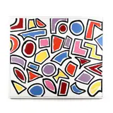 Colorful Abstract Painting by Sam Ezell, Acrylic on canvas, sold Apr 2020