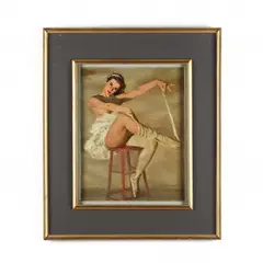 Seated Ballerina by Don Neiser, Oil on artist's board, sold Apr 2020