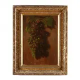 Still Life with Grapes by Samuel W. Griggs, Oil on paper on board on Masonite, sold Apr 2020