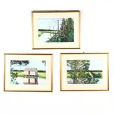 Three Bald Head Island Pastels by Elsie Dinsmore Popkin, Each a pastel on paper, sold Apr 2020