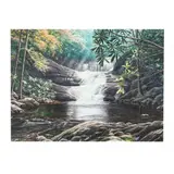 Big Laurel Falls by Thomas G. Waldrop, Watercolor on paper, sold Apr 2020