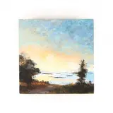 Kiawah River Bushes by Linda Fantuzzo, Oil on thick board, sold Apr 2020