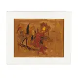 Abstract Collage by Werner C. Schier, Paint on paper on masonite, sold Apr 2020