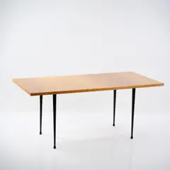 Beistelltisch by Tapio Wirkkala, 1950, Birkenholz, furniert, Metallrohr und Metallblech, schwarz lackiert (Asko Oy, Helsinki), offered Oct 2026