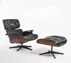 Lounge Chair '670' mit Ottoman '671' by Charles and Ray Eames, 1956, 80 x 85 x 89,5 cm; Ottoman: H (Sessel: H), offered Oct 2026