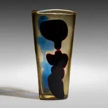Con Macchie vase, model 4323 by Fulvio Bianconi, c. 1950, internally decorated glass, sold Mar 2022