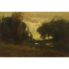 Twilight Landscape by William Keith, oil on canvas, sold Sep 2026