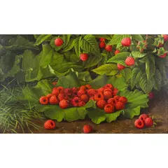 Still Life with Raspberries by Levi Wells Prentice, 1898, oil on canvas, sold Sep 2026