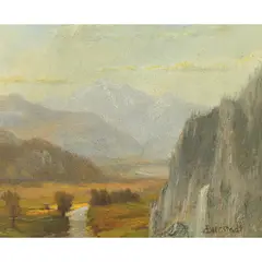 Mt. Starry King by Albert Bierstadt, oil on board, sold Sep 2026