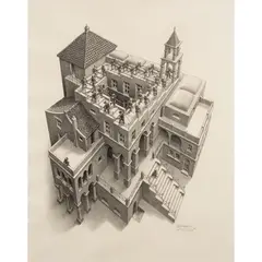 Escher (Dutch by Maurits Cornelis, lithograph on wove paper, sold Sep 2026