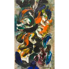 Untitled by Ralph Rosenborg, 1957, oil on paper affixed to board, sold Sep 2026