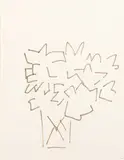 Fleurs by Nicolas de Staël, 1954, Feutre sur papier, sold Oct 2023