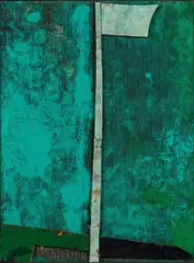 WIDW. Blue comedy by Sterling Ruby, 2019, Acrylique, huile et collage de carton sur toile, sold Oct 2023