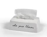 Solo para llorar by Cristina Escobar, 2012, Céramique émaillée et écritures sur 75 mouchoirs en papier, sold Sep 2023