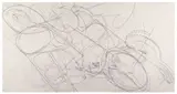 Rotation avant / arrière by Irina Rotaru, 2005, Mine de plomb sur papier marouflé sur aluminium, sold Sep 2023