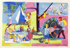 Untitled by Robert Medley, lithograph, offered Dec 2018