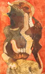Untitled by Dudley Holland, linocut, offered Dec 2018